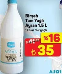 BİRŞAH TAM YAĞLI AYRAN 1,5 L